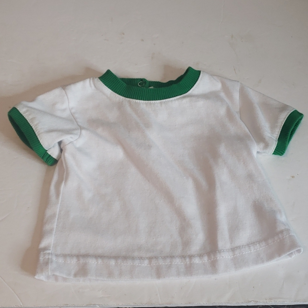 🖤5/$12 Mayfair White & Green Shirt Size 3-6 Month